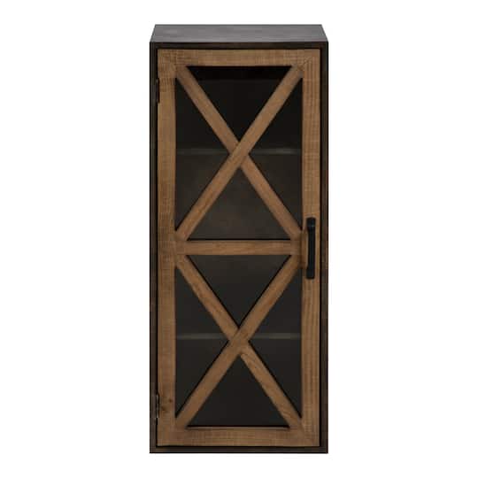 Kate and Laurel Mace Decorative Rustic Floating Storage Cabinet
